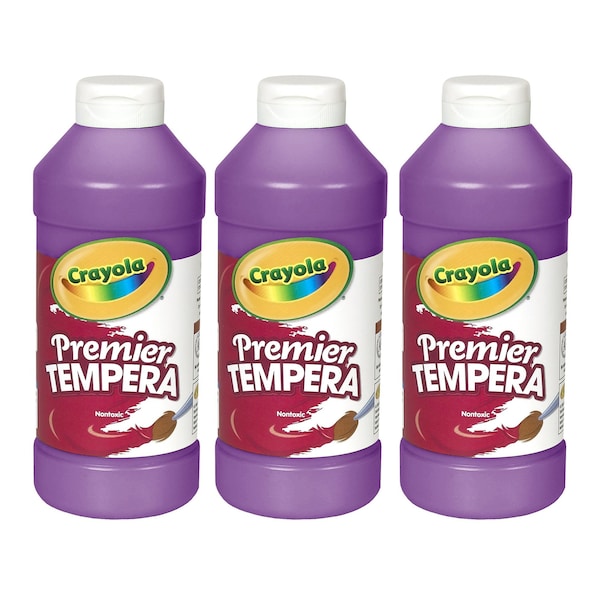 Premier Tempera Paint, 16 oz, Violet, 3PK